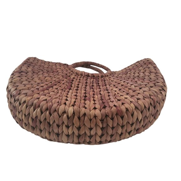 XHILARATION | Chevron Brown Basket Circular Grip Handbag - Picture 3 of 6